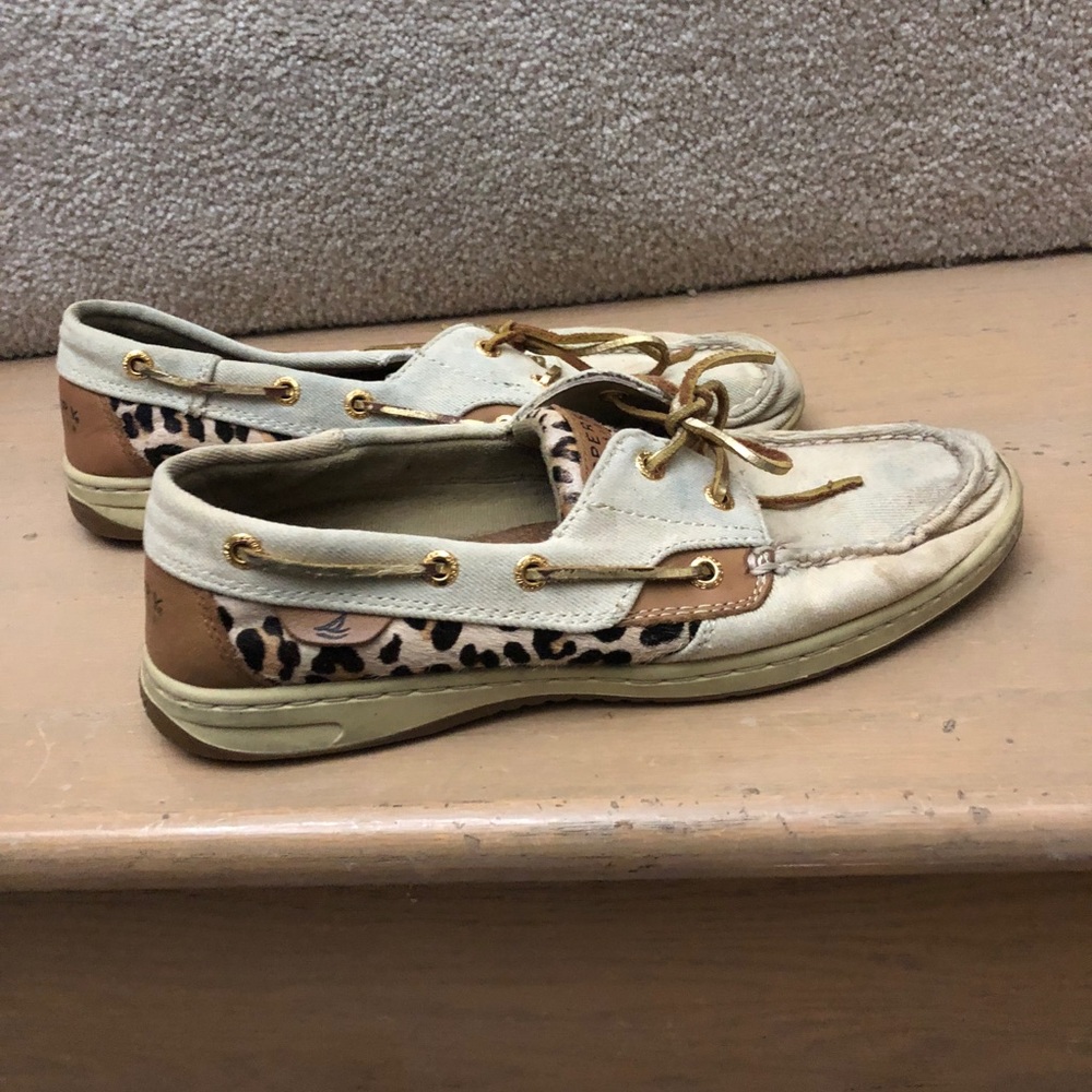 Used Cheetah Print Sperrys